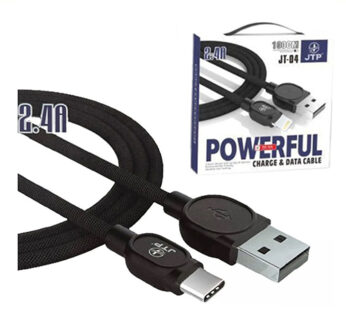 JTP® JT-04 – 2.4A POWERFULL BRAIDED TYPE C USB CABLE 1 MTR